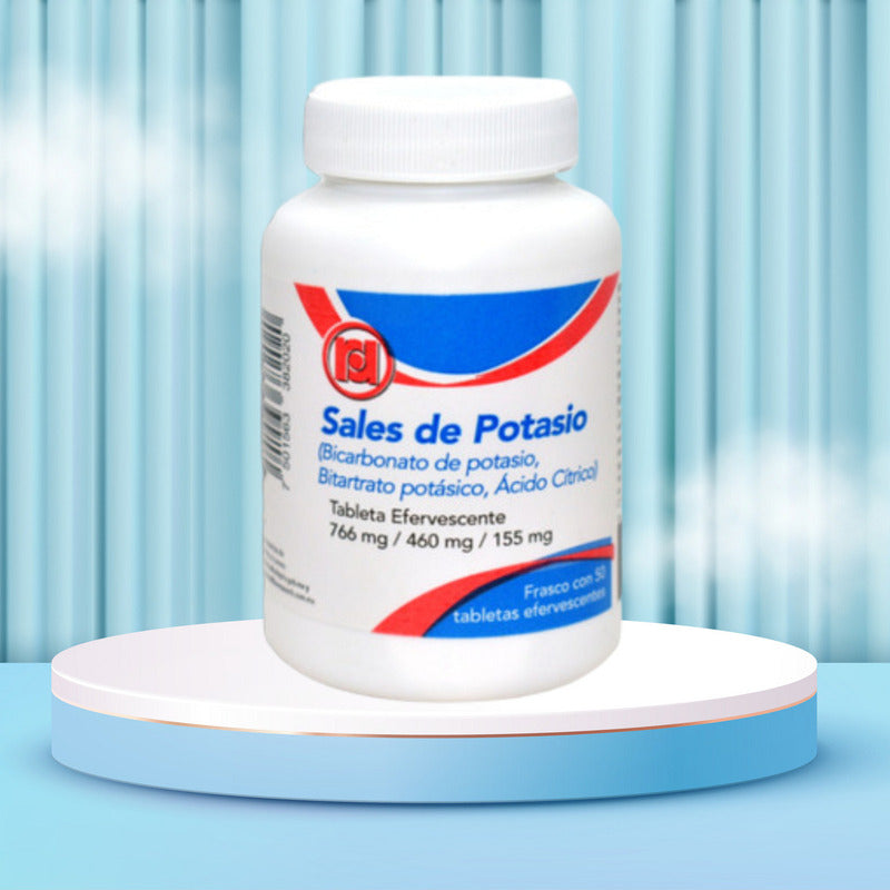 Sales De Potasio, Bicarbotano Potasio 50 Tabs Efervecentes
