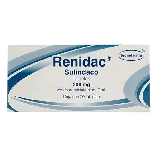 Renidac Sulindaco 200 Mg Caja Con 20 Tabletas