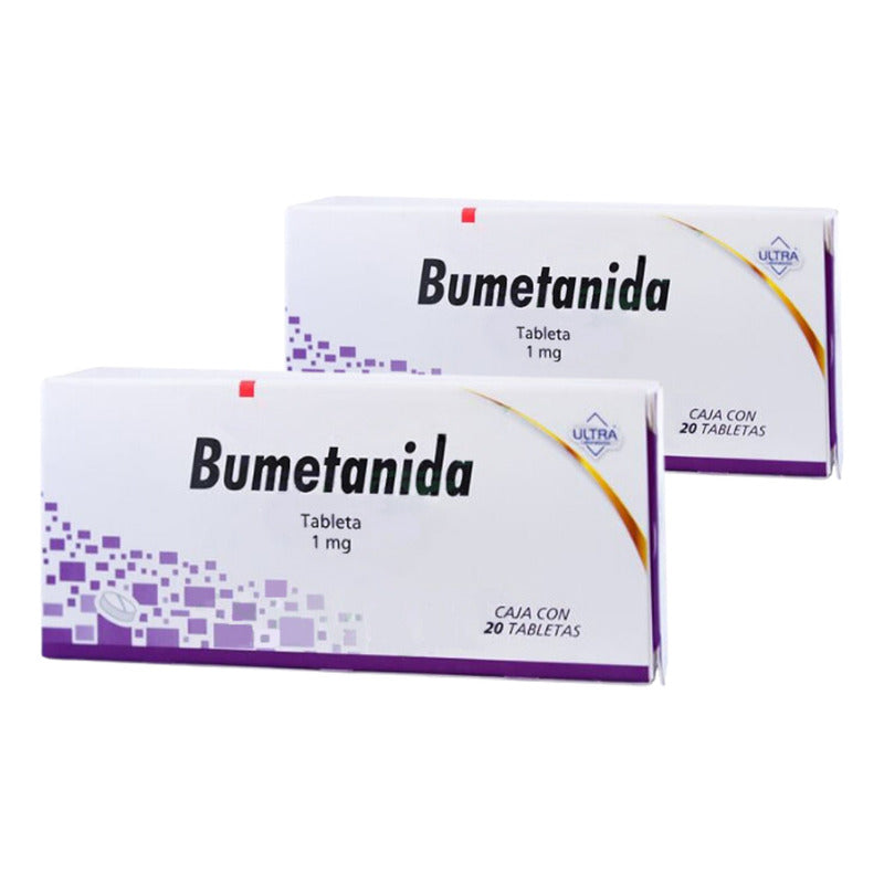 Bumetanida 1 Mg 2 Cajas Con 20 Tabletas C/u Ultra