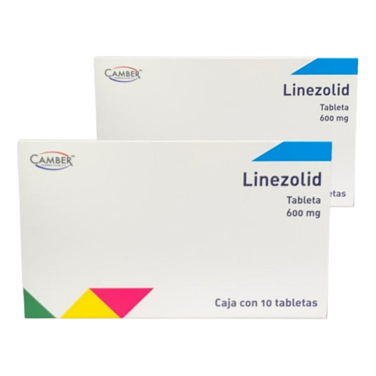 Linezolid 600 Mg 2 Cajas Con 10 Tabletas C/u