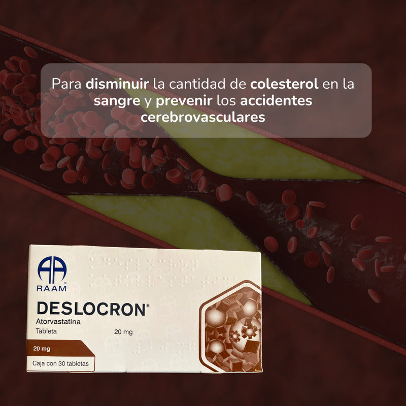 Deslocrón Atorvastatina 20 Mg Caja Con 30 Tabletas Raam