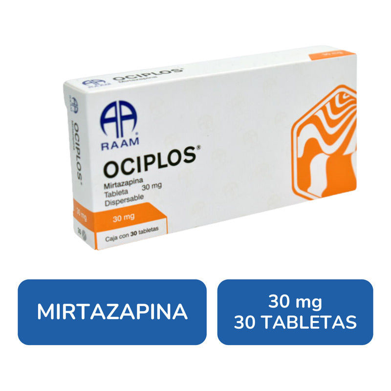 Mirtazapina Ociplos Caja 30 Mg Con 30 Tabletas Dispersables