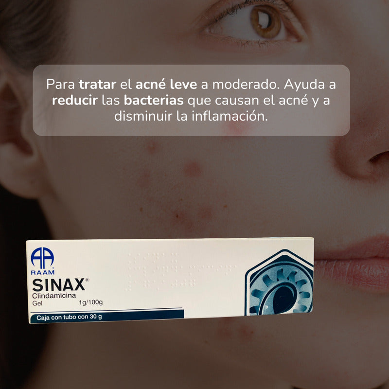 Sinax Clindamicina Gel 1g / 100g 3 Tubos Con 30 G C/u Raam