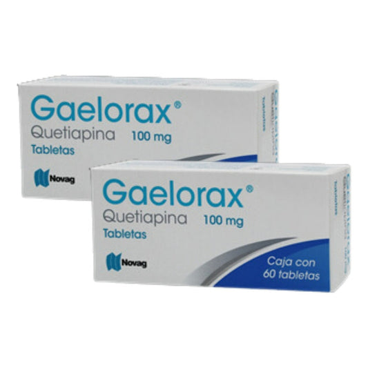 Quetiapina Gaelorax 2 Cajas Con 60 Tabletas De 100mg C/u