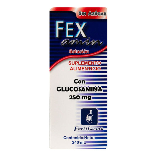 Fex Amin Suplemento 240 Ml C/glucosamina Fortifarma Sabor Sin Sabor