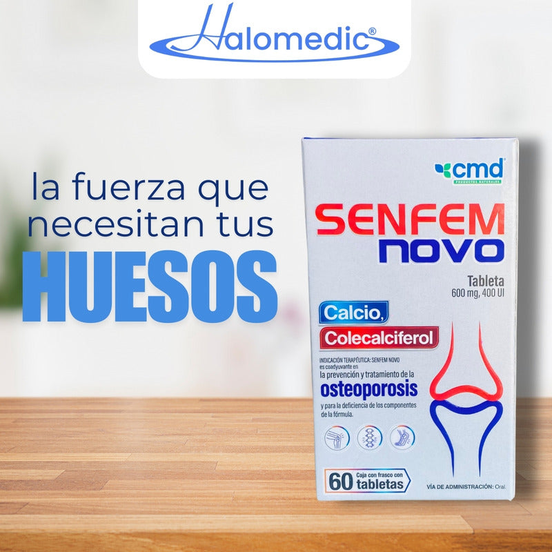 Senfem Novo Calcio Osteoporosis 60 Tabletas 5g Sin Sabor