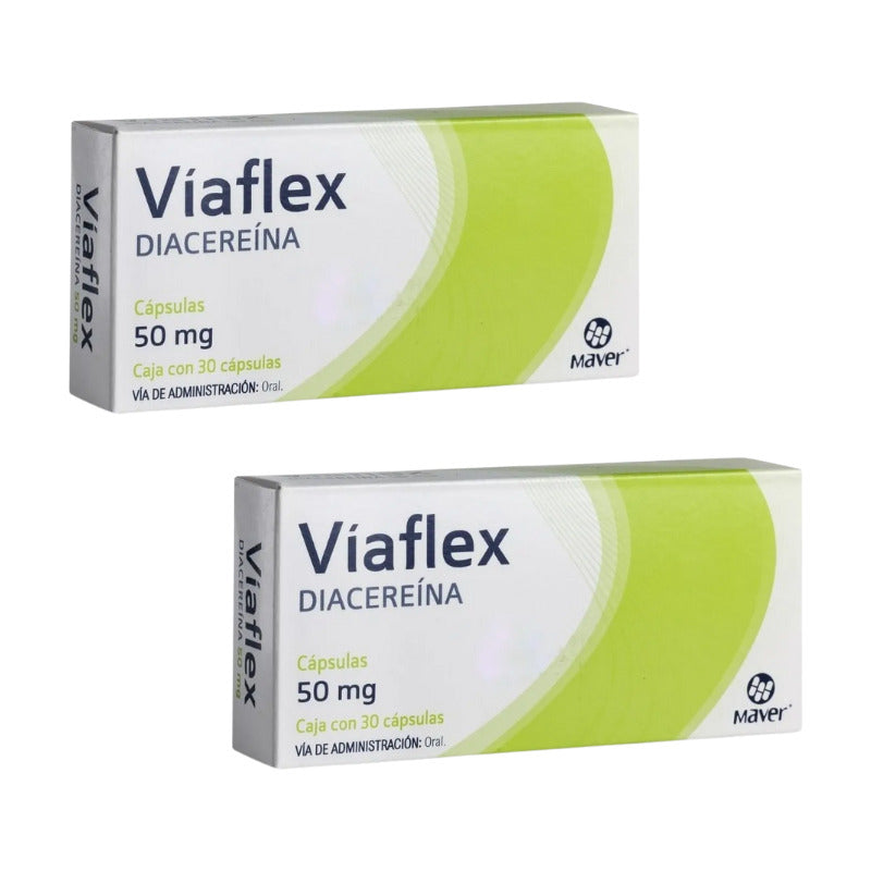 Viaflex Diacereína 50 Mg 2 Cajas Con 30 Cápsulas C/u
