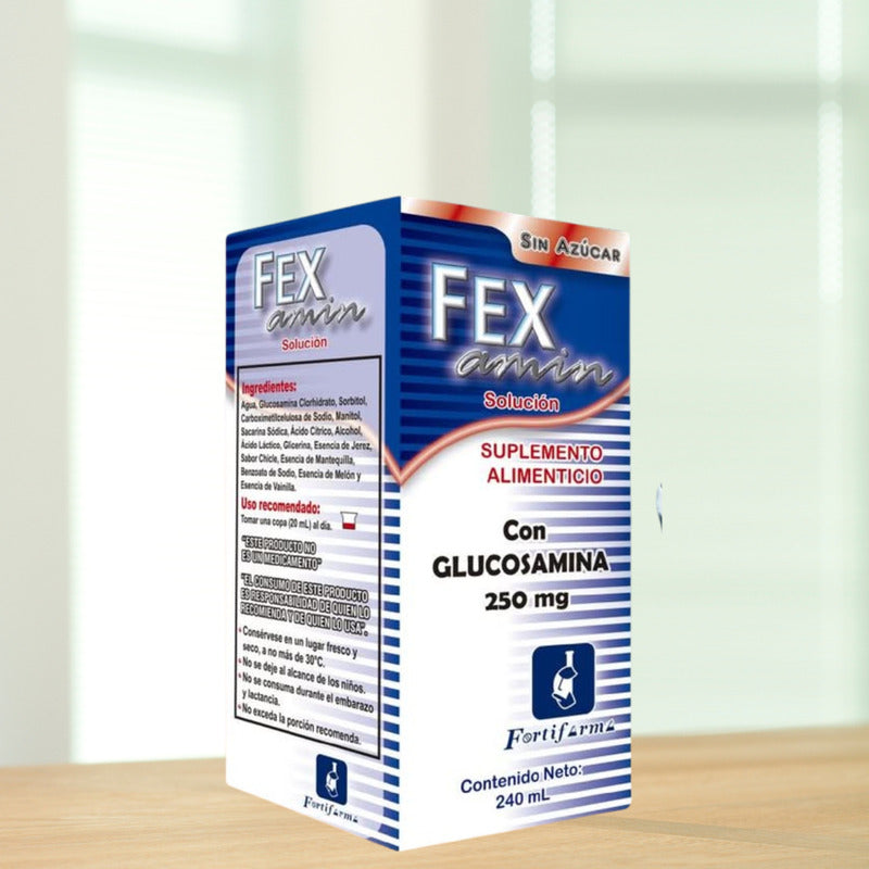 Fex Amin Glucocosamina 250 Mg Frasco 240 Ml Natutech Sin Sabor