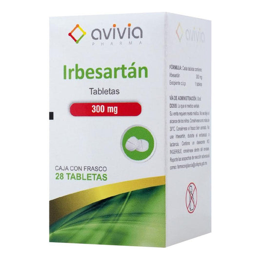 Irbesartan Avivia Irbesartan 300 Mg Caja C/28 Tabletas - Avivia Pharma, S.a. De C.v.