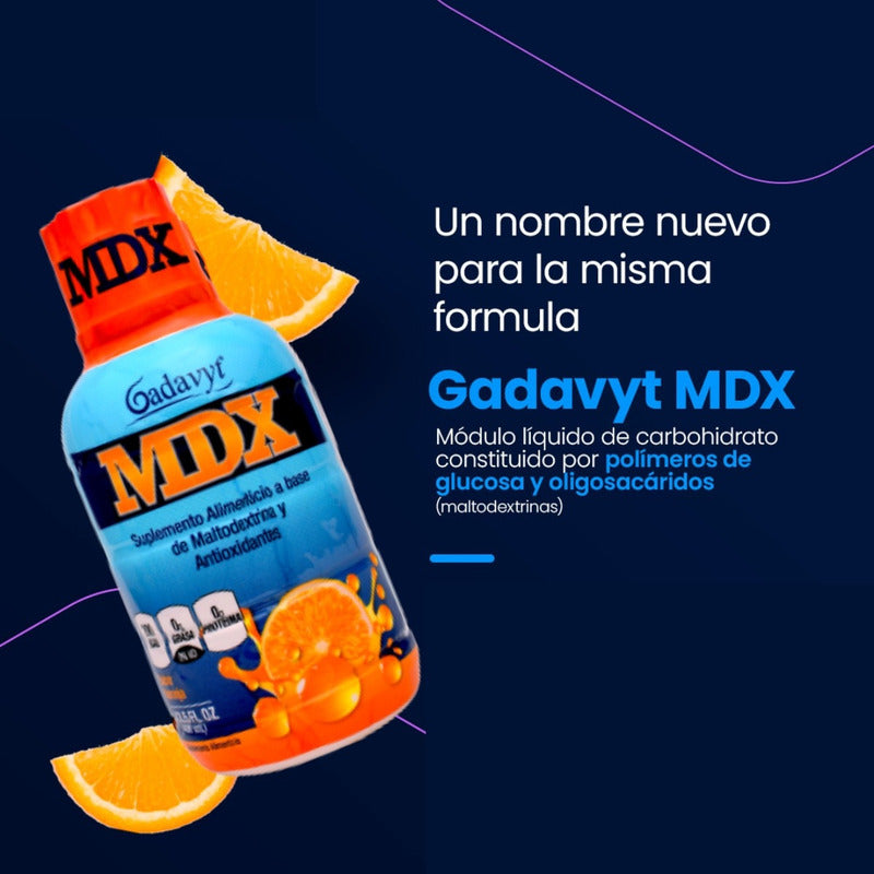 Gadavyt Mdx Carbo Sabor Naranja 400 Ml Suplemento Naranja