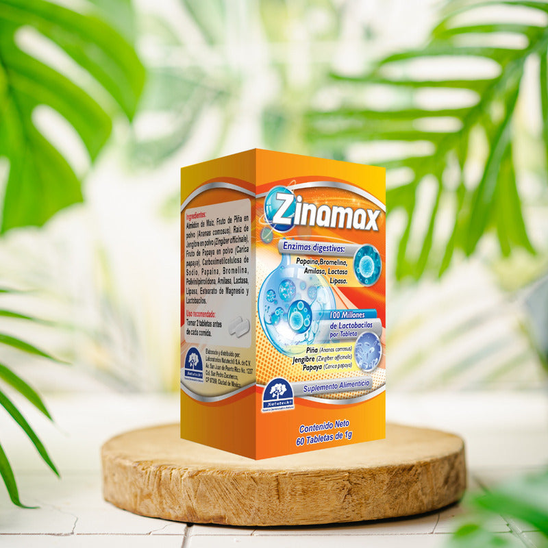 Zinamax Frasco Con 60 Tabletas Natutech Sin Sabor