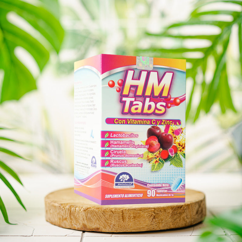 Hm Tabs Lactobacilos /ruscus /hamamelis 90 Tabs 1g Natutech Sin Sabor