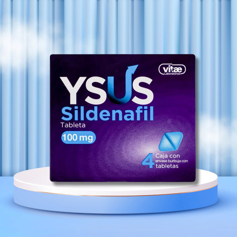 Ysus Sildenafil 100 Mg 3 Cajas Con 4 Tabletas C/u Gelpharma
