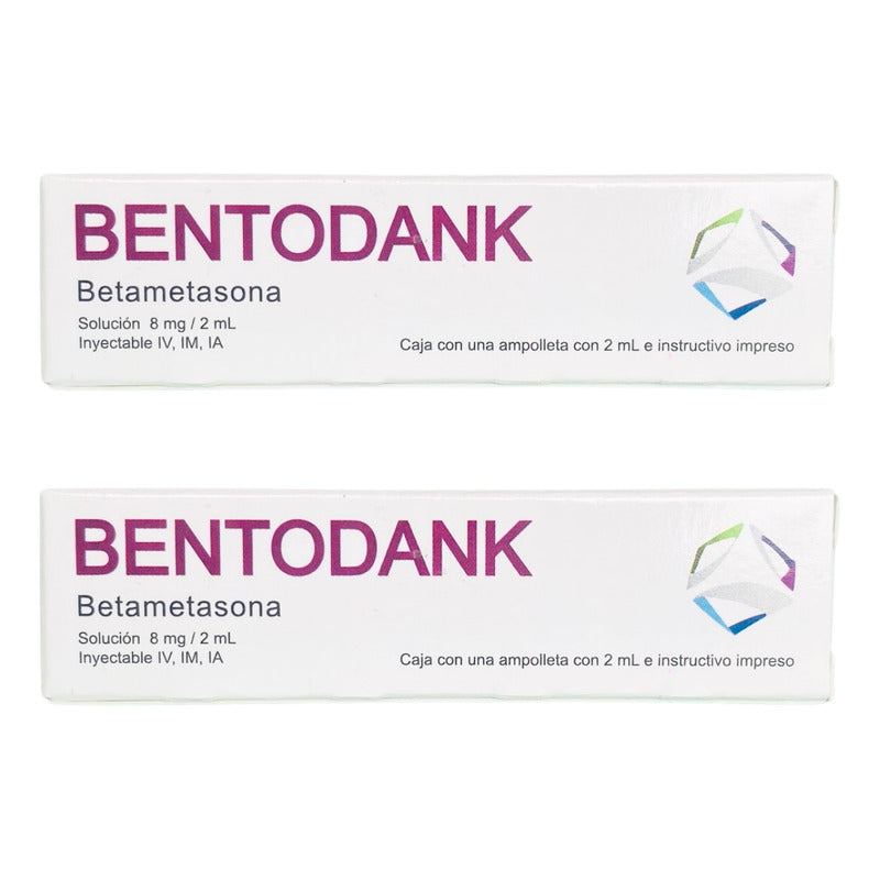 Bentodank Betametasona 8mg/2ml 2 Cjs 1 Ampolleta C/u Dankel
