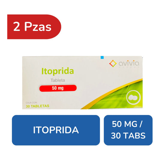 Duo Pack Itoprida 50 Mg 2 Cajas Con 30 Tabletas Cada Uno