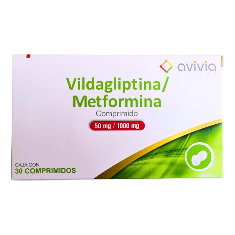 Vildagliptina / Metformina 50 Mg / 1000 Mg 30 Comprimidos