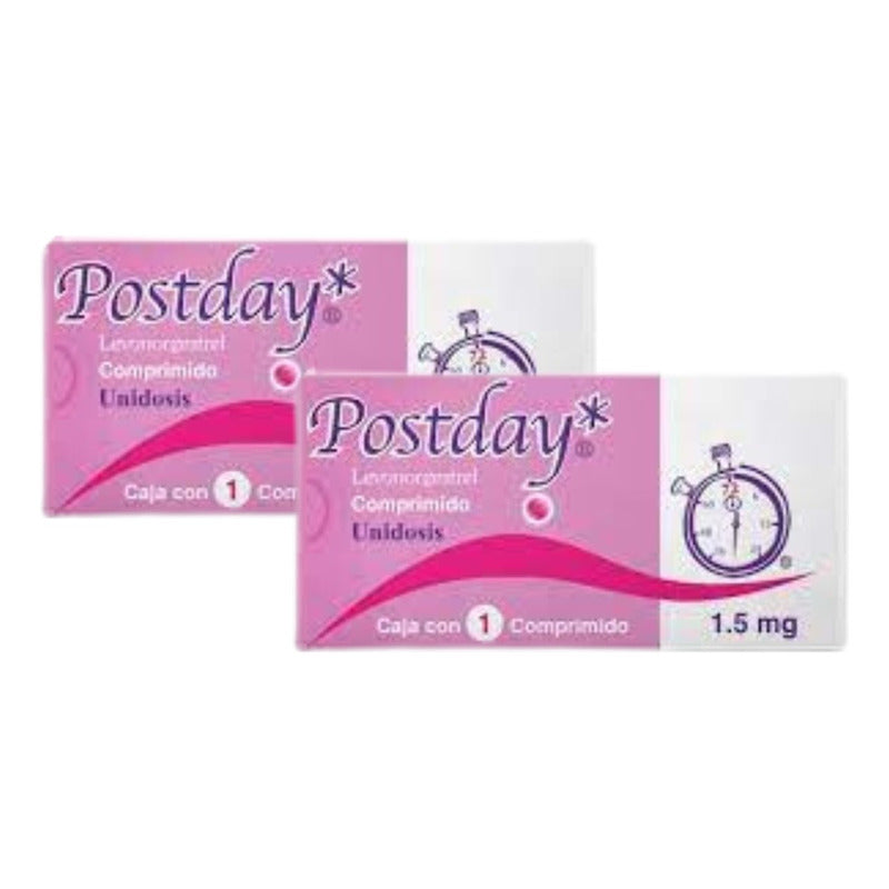 Postday Levonorgestrel 1.5 Mg 2 Cajas De 1 Comp.