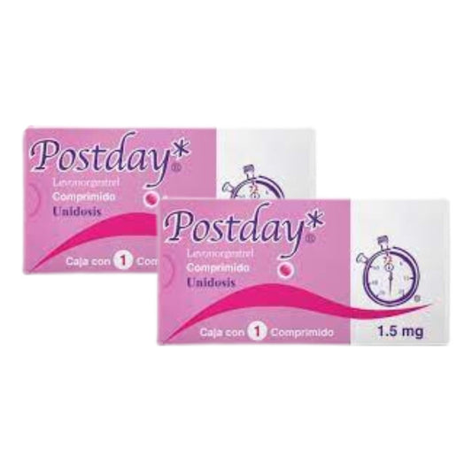 Postday Levonorgestrel 1.5 Mg 2 Cajas De 1 Comp.