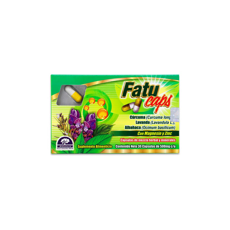 Fatu Caps, 30 Capsulas De 500 Mg, Natutech Sabor Sin Sabor