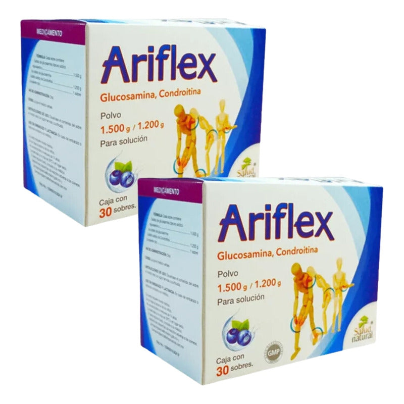 Ariflex Glucosamina Condroitina 2 Cajas Con 30 Sobres C/u