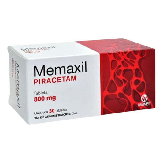 Memaxil Piracetam Maver De  800mg Con 30 Tabletas