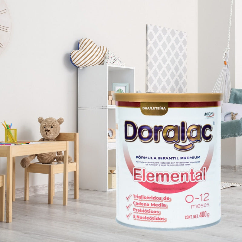 Doralac Elemental Fórmula Infantil Premium 400g 0 - 12 Meses Sin Sabor