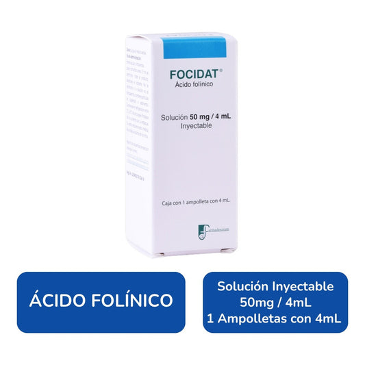 Focidat Ácido Folínico 50mg / 4ml 1 Ampolleta Farmadextrum