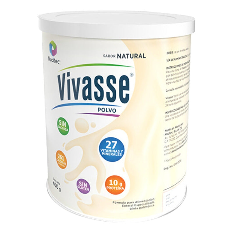 Vivasse Sabor Natural Lata Polvo Dieta Polimerica 400 G