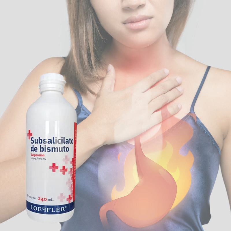 Subsalicilato De Bismuto 240 Ml Loeffler Contra Acidez