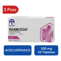Raamcedo Aceclofenaco 100 Mg 3 Cajas  Con 10 Tabletas C/u