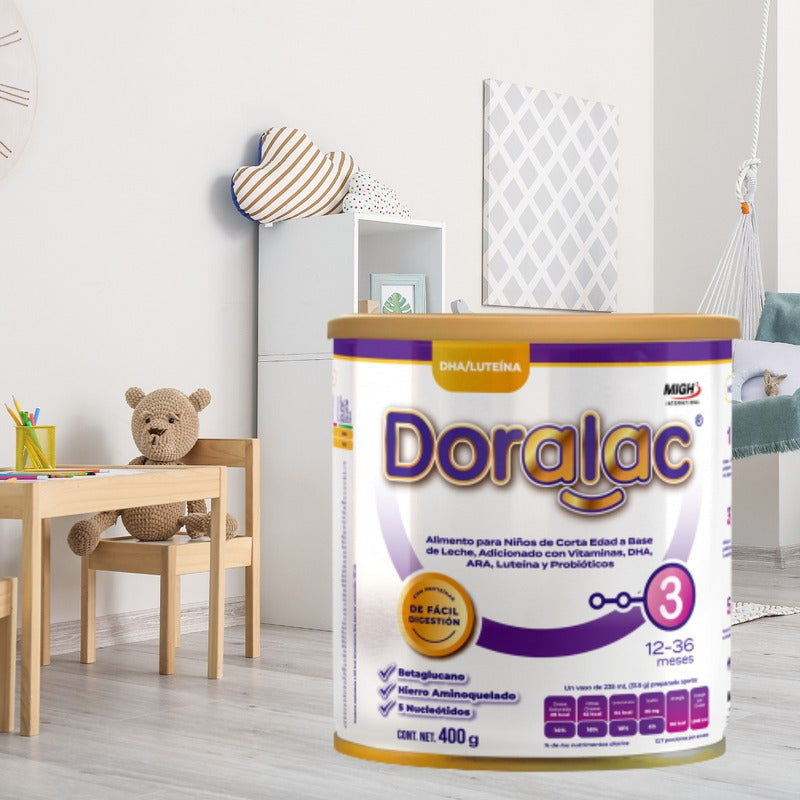 Doralac Etapa 3 Fórmula Infantil En Polvo 400g Lata Sin Sabor