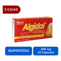 Algidol Ibuprofeno 400 Mg 3 Cajas 10 Tabletas C/u Gelpharma
