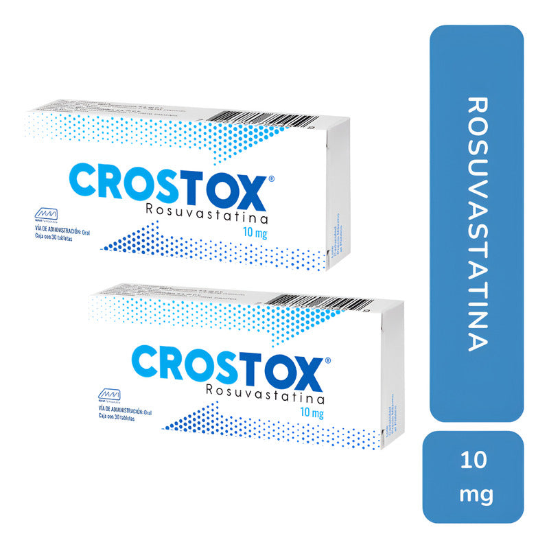 Crostox Rosuvastatina 10 Mg 2 Cajas 30 Tabletas C/u Mavi