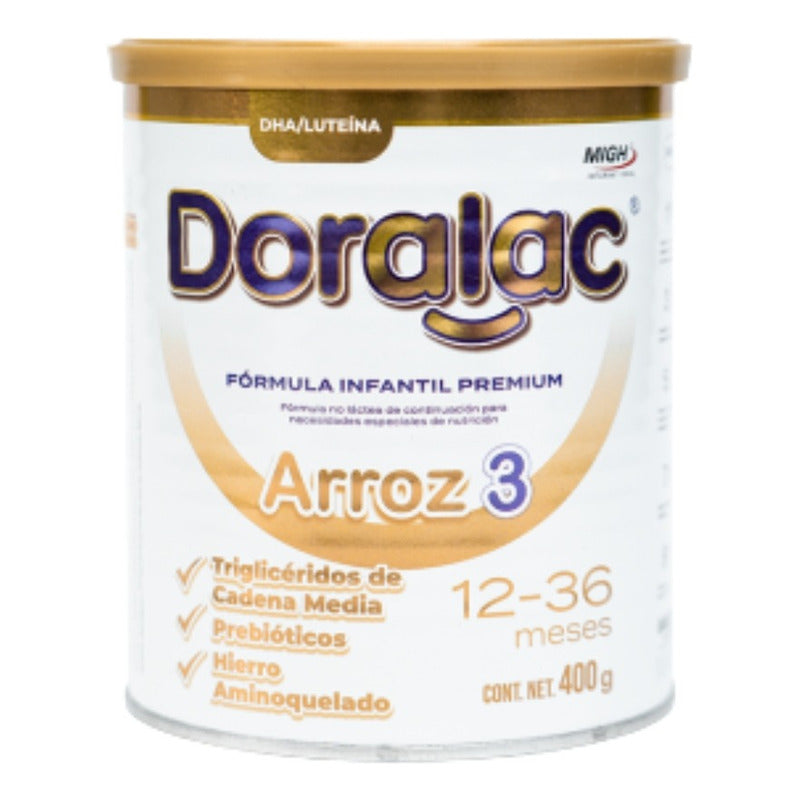 Doralac Arroz 3 Fórmula Infantil Premium 400g 12 - 36 Meses Sin Sabor
