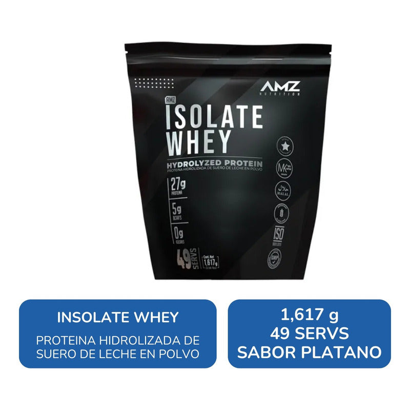 Amz Isolate Whey Proteína 1,617 G 49 Servs Sabor Plátano Plátano