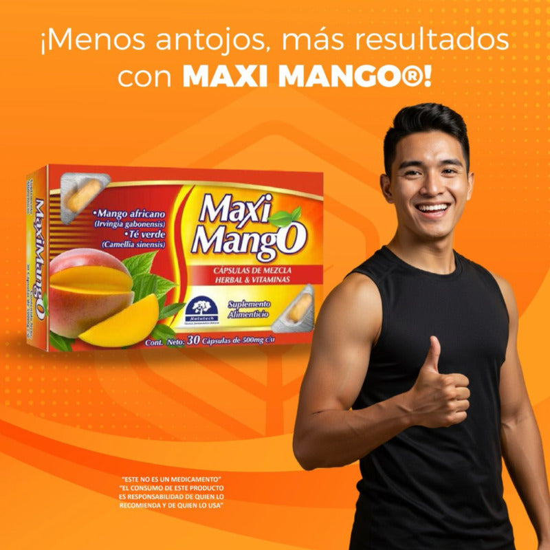 Maximango Caja Con 30 Cápsulas De 500 Mg Natutech Mango