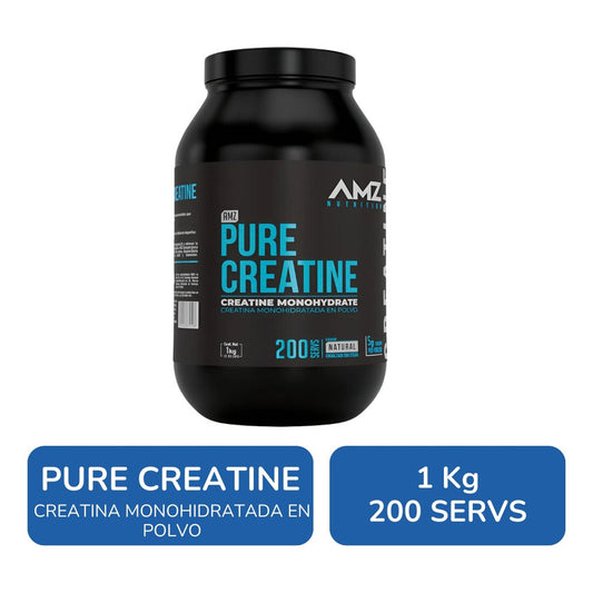 Amz Pure Creatine, Creatina Monohidratada En Polvo 1 Kg. Natural