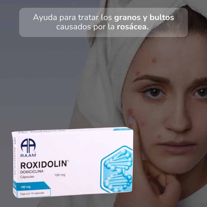 Roxidolin Doxiciclina 100 Mg Caja Con 10 Cápsulas Raam