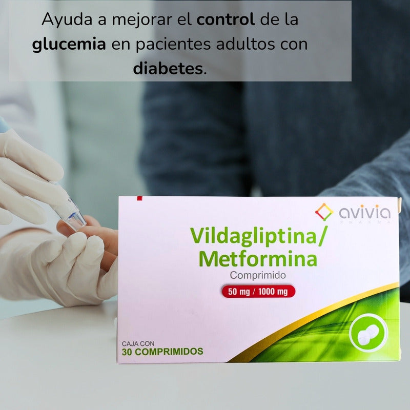 Avivia 2 Pack Vildagliptina / Metformina 50mg/1000mg 30 Tabs