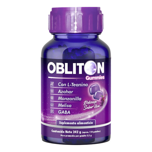 Suplemento En Frasco Obliton Gummies L-teanina Sabor Uva X 242g