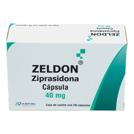 Zeldon Ziprasidona 40mg 28 Cápsulas - Aurovida