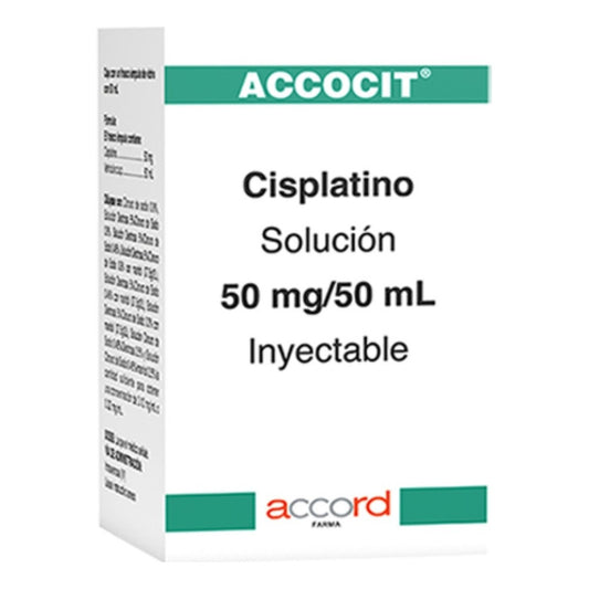 Accocit Cisplatino 50 Mg / 50 Ml Inyectable Accord Farma