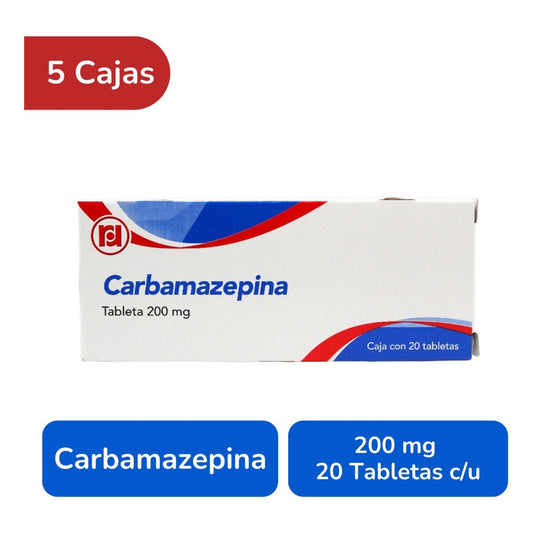 Carbamazepina 200 Mg 5 Cajas 20 Tabletas C/u Randall