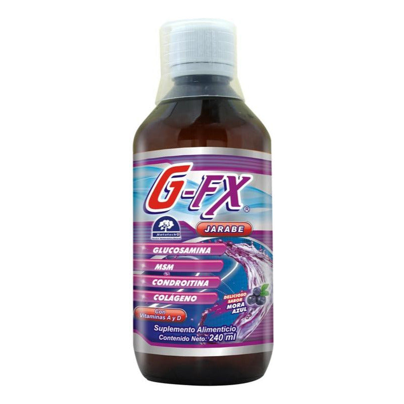 G-fx Jarabe Con Glucosamina 240 Ml Suplemento Natutech Mora Azul