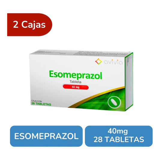 Esomeprazol 40 Mg 2 Cajas Con 28 Tabletas C/u Avivia