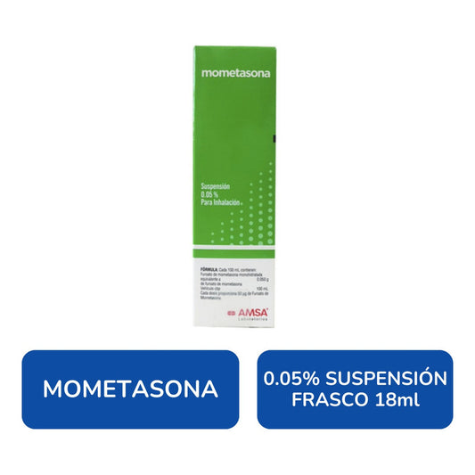 Mometasona Inhalación Nasal 0.05% 18 Ml Suspensión 140 Dosis