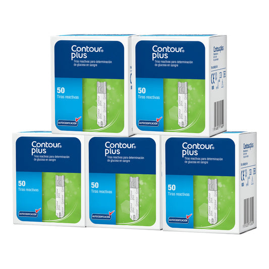 Contour Plus Paquete Con 250 Tiras Para Glucómetro