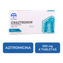 Craztronin Azitromicina 500 Mg 4 Tabletas Raam