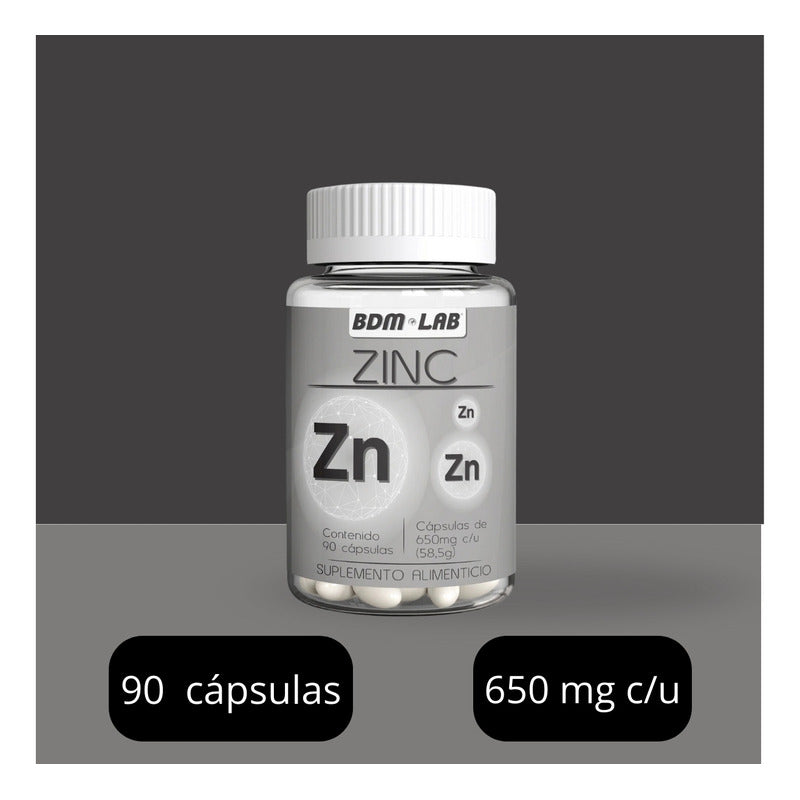 Zinc Bdm Lab Pack Con 180 Capsulas  Sin Sabor