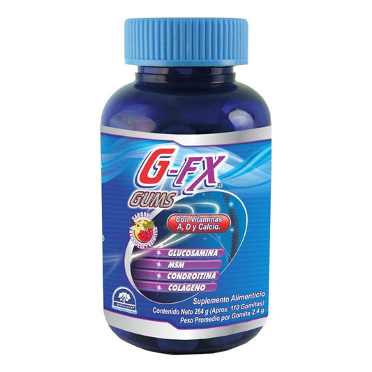 G-fx Gums Con Glucosamina 264g Suplemento Natutech Frambuesa Y Vainilla